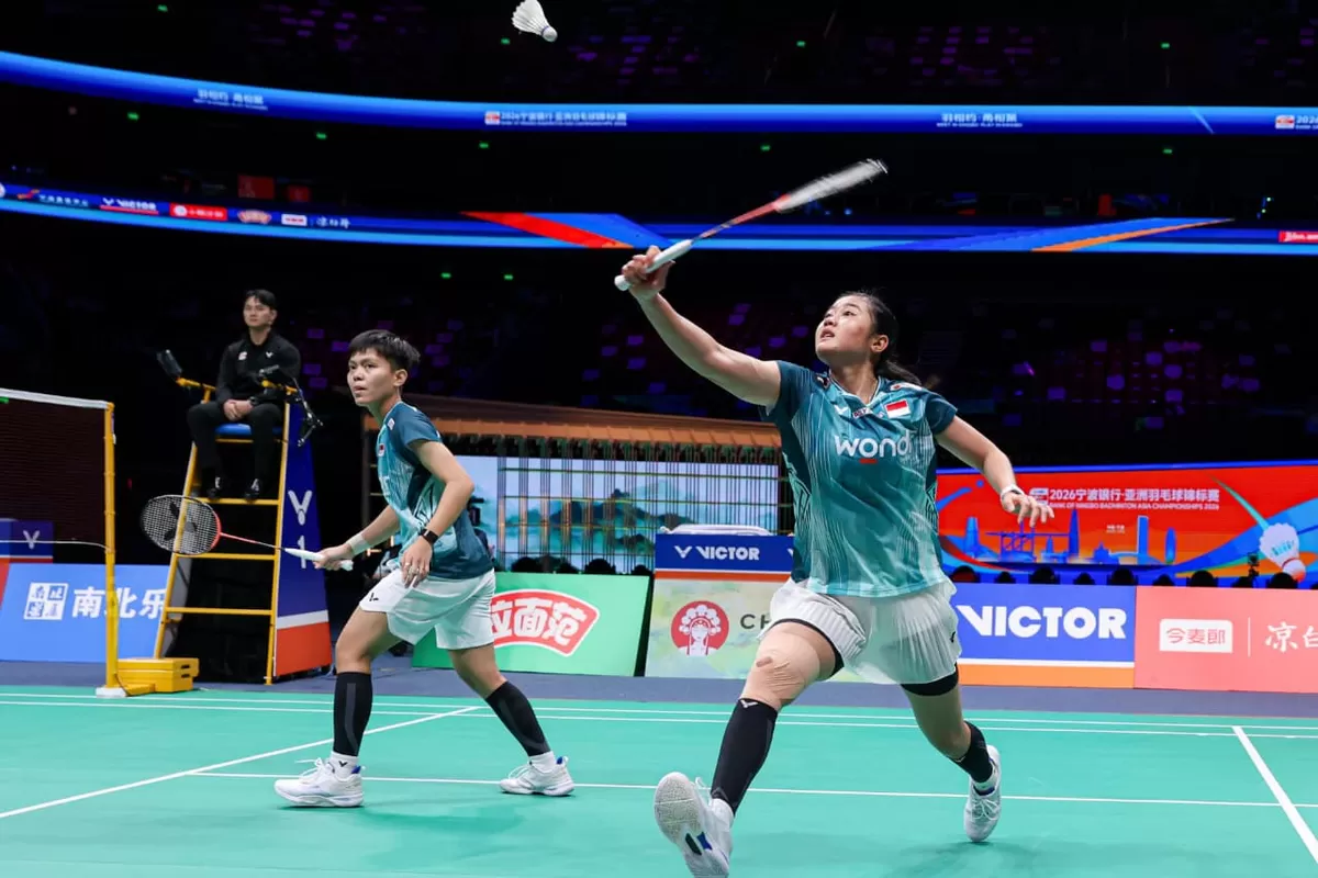 Perjalanan ganda putri Indonesia di Badminton Asia Championship 2026, Amalia Cahaya Pratiwi/Siti Fadia Silva Ramadhanti akhirnya terhenti di babak semifinal. Kandas dari unggulan pertama.  (PBSI)