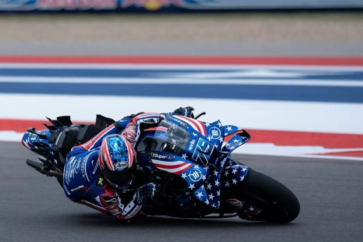 Ai Ogura saat beraksi di GP Amerika di COTA, Austin, Texas (@trackhousemotogp)