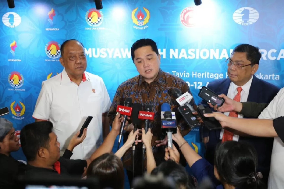 Marcinao Norman dan Erick Thohir hadir pada Musyawarah Nasional (Munas) Pengurus Besar Persatuan Catur Seluruh Indonesia (PB Percasi) XXX Tahun 2026