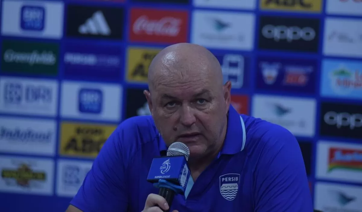 Pelatih Persib Bandung, Bojan Hodak menanggapi kemenangan tipis Maung Bandung atas Bali United, di GBLA, Bandung, Minggu, 12 April 2026. (PERSIB )