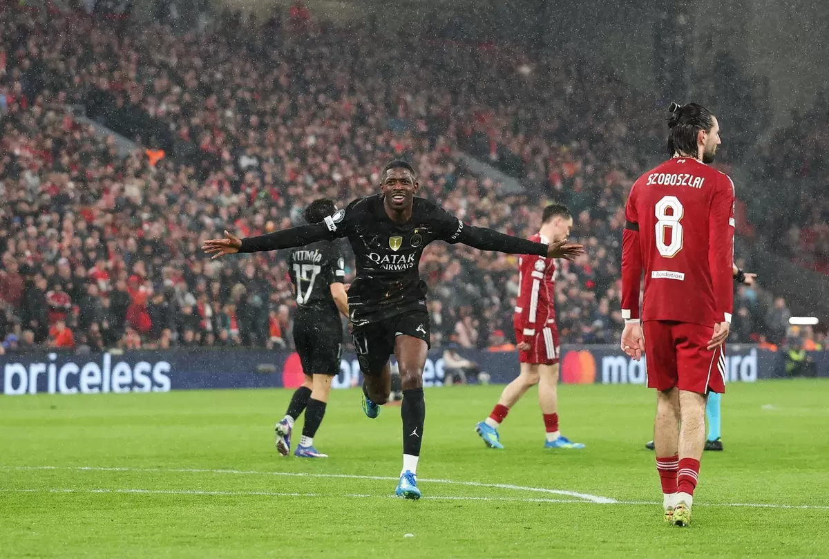 Dua gol Ousmane Dembele jadi neraka buat Liverpool di Liga Champions.