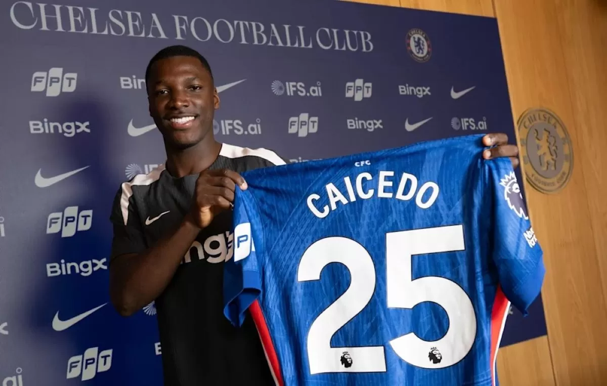 Moises Caicedo perpanjang kontrak dengan Chelsea hingga 2033. (Chelsea)
