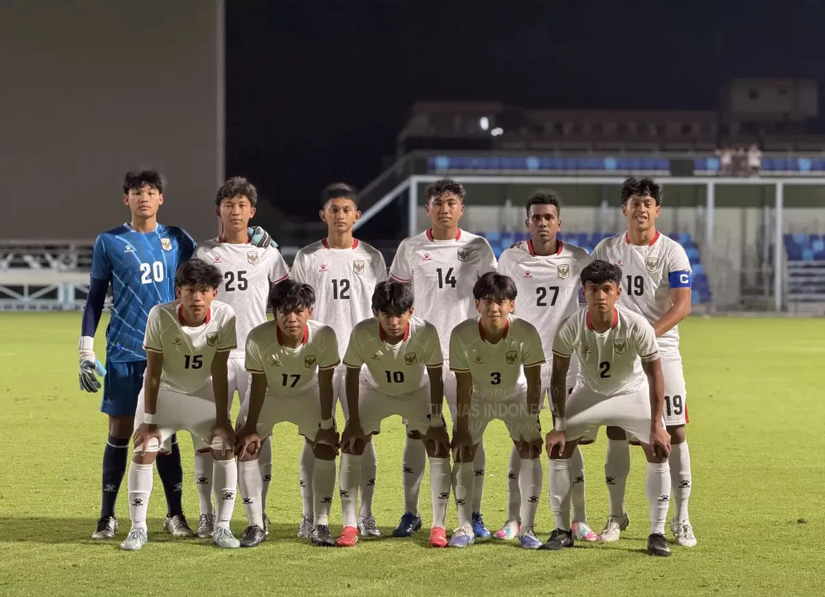 Tim Nasional Indonesia U-17 yang berlaga di Piala AFF 2026 di Sidoarjo. (Kita Garuda)