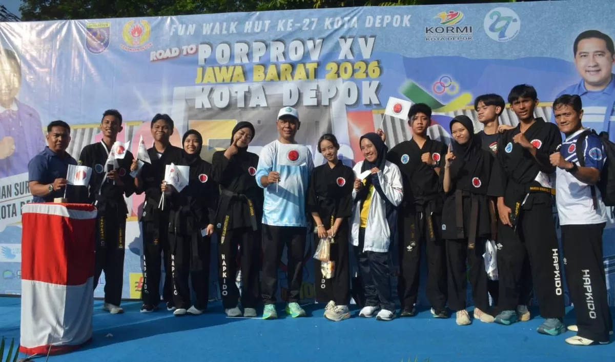 Hitung mundur pelaksanaa Porprov Jawa Barat di Kota Depok bersama Ketua KONI Depok. (Istimewa)