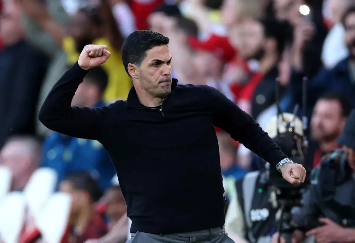Mikel Arteta meluapkan emosi usai kemenangan Arsenal atas Newcastle.