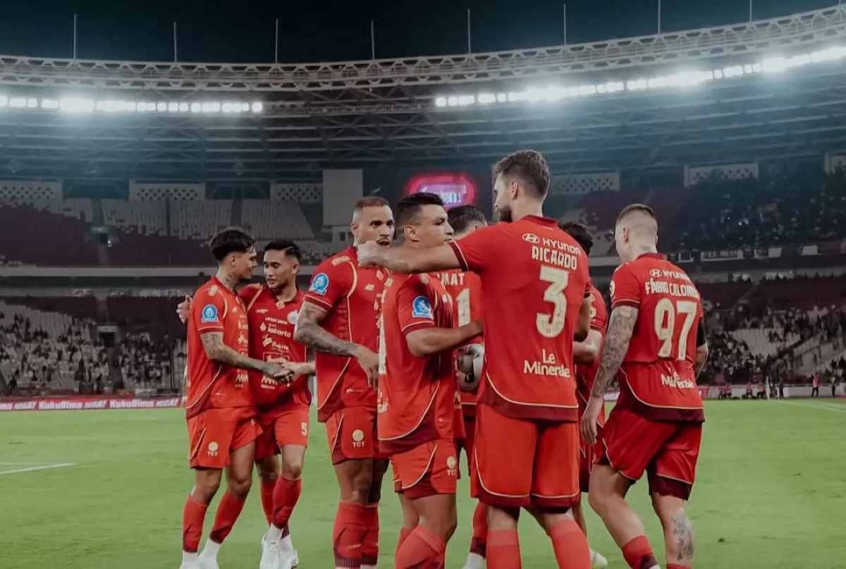 Selebrasi gol Persija ke gawang Persis Solo di pekan ke-30 Super League 2025/26. (@persija)