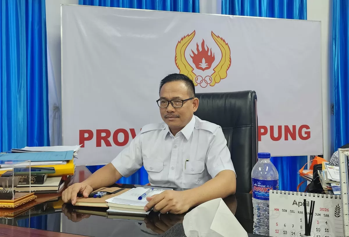 Wakil Ketua Umum II KONI Lampung, Riagus Ria mempertanyakan pembangunan GOR Saburai.