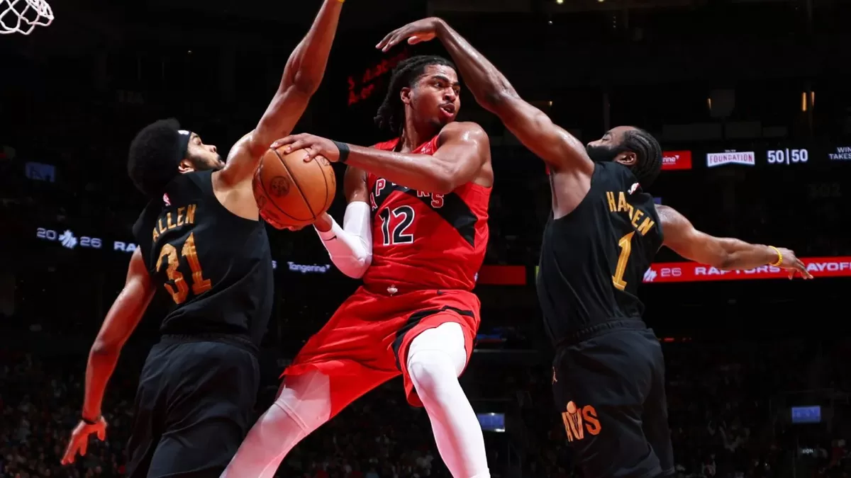 Pemain rookie Collin Murray-Boyles telah memainkan peran kunci dalam membantu Toronto menyamakan kedudukan pada seri putaran pertama NBA melawan Cleveland. (NBA)
