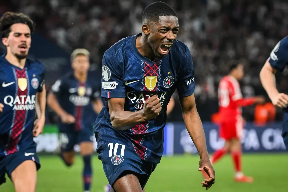 Ousmane Dembele dan Khvicha Kvaratskhelia masing-masing mencetak dua gol untuk PSG. (Shutterstock Editorial)