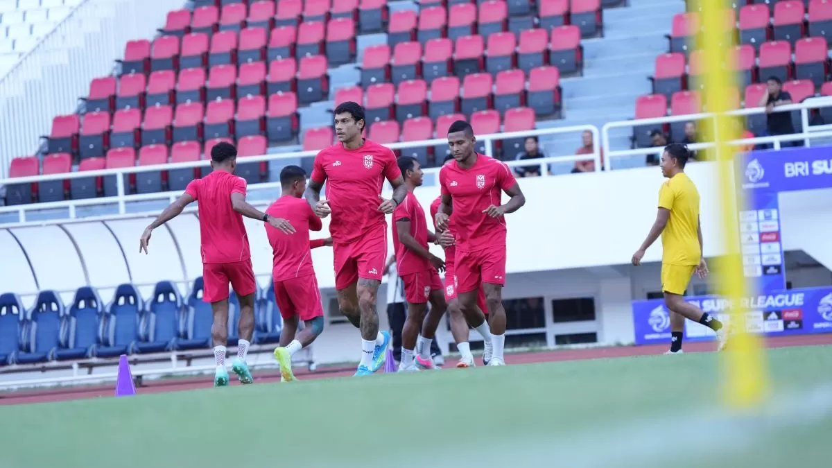 Skuat Malut United jalani latihan jelang laga melawan Persis Solo. (Malut United FC)