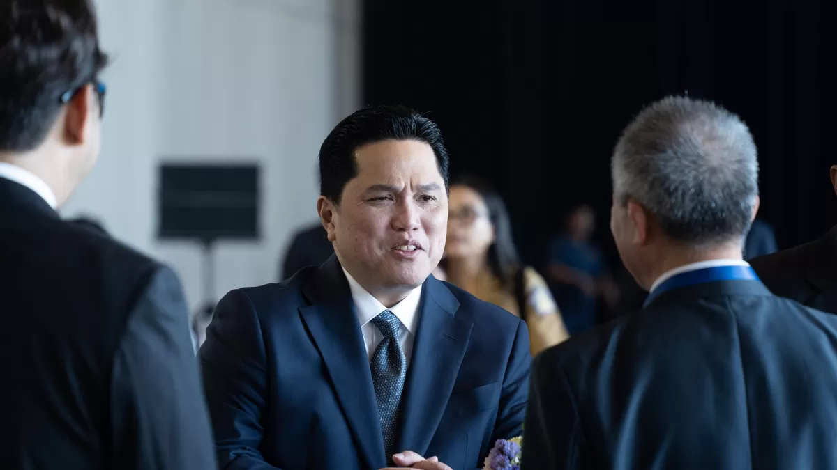 Menpora Erick Thohir berbicang-bincang dengan Menteri Olahraga negara Asia Tenggara lainnya dalam forum SEA Ministerial Meeting on Youth and Sports 2026 di Bali, 3-5 Mei 2026. (KEMENPORA)