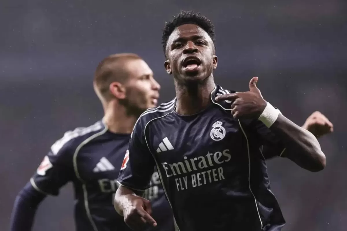 Vinicius Junior memborong kedua gol kemenangan Real Madrid atas Espanyol.
