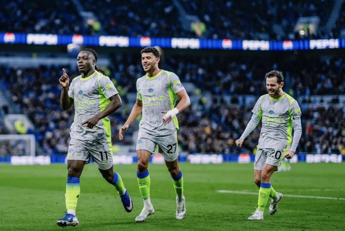Jeremy Doku selamatkan Manchester City dari ancaman kekalahan melawan Everton.