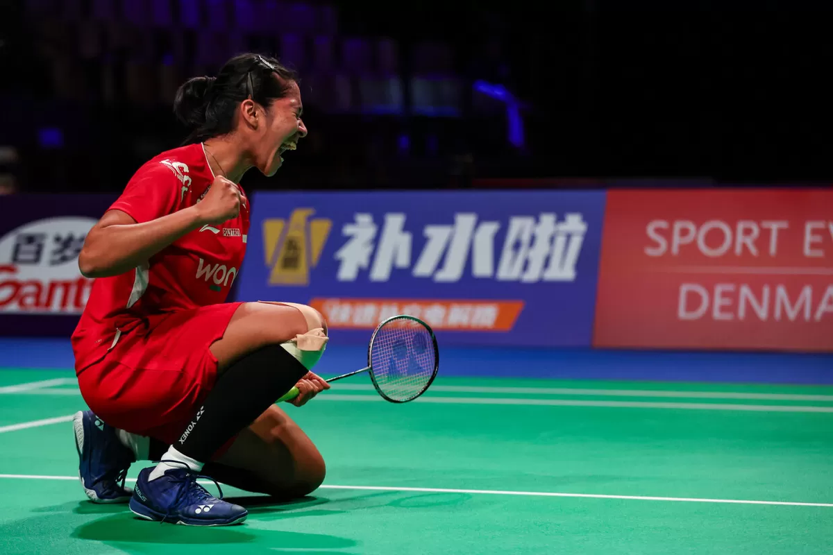 Konsistensi Ester Nurumi Tri Wardoyo di sepanjang Piala Uber 2026 curi perhatian BWF. (bwfbadminton)