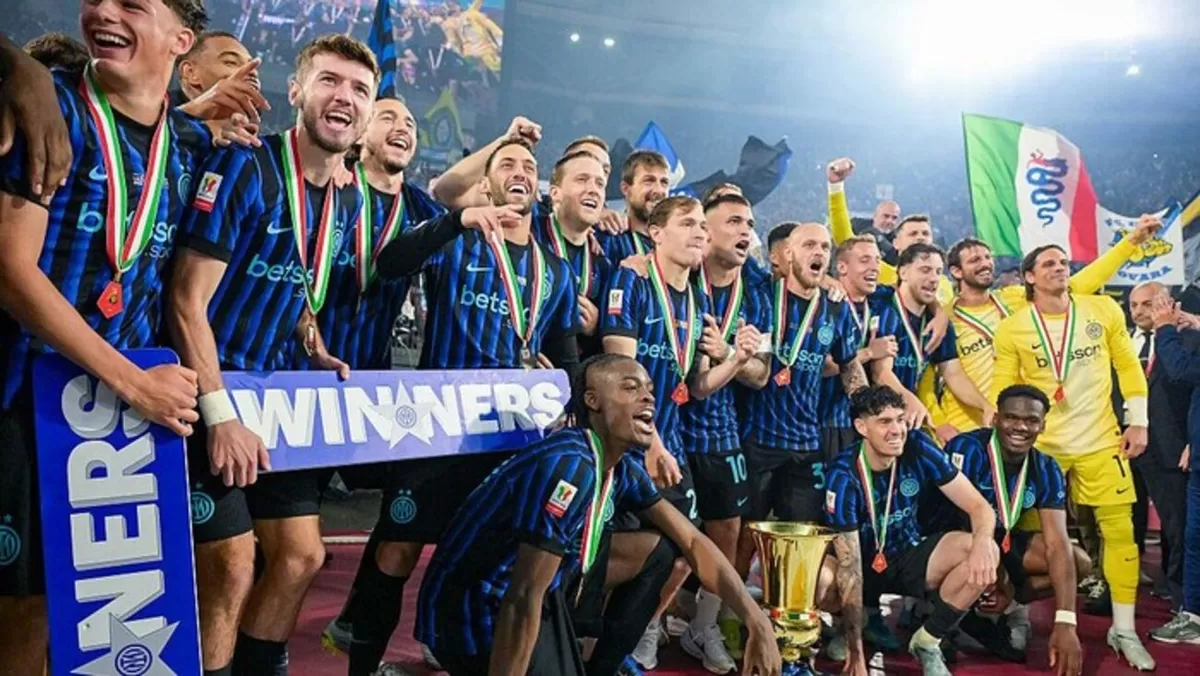 Inter Milan juara Coppa Italia 2025/26. (Getty Images)