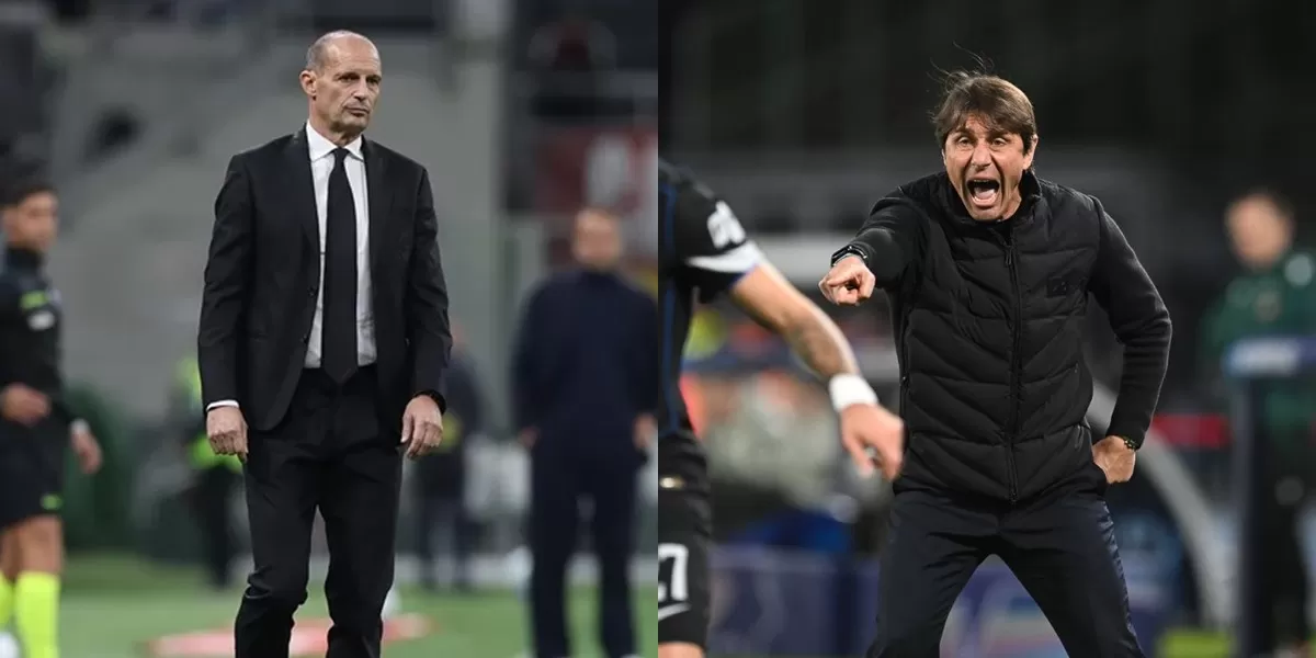 Massimiliano Allegri (kiri) dan Antonio Conte.