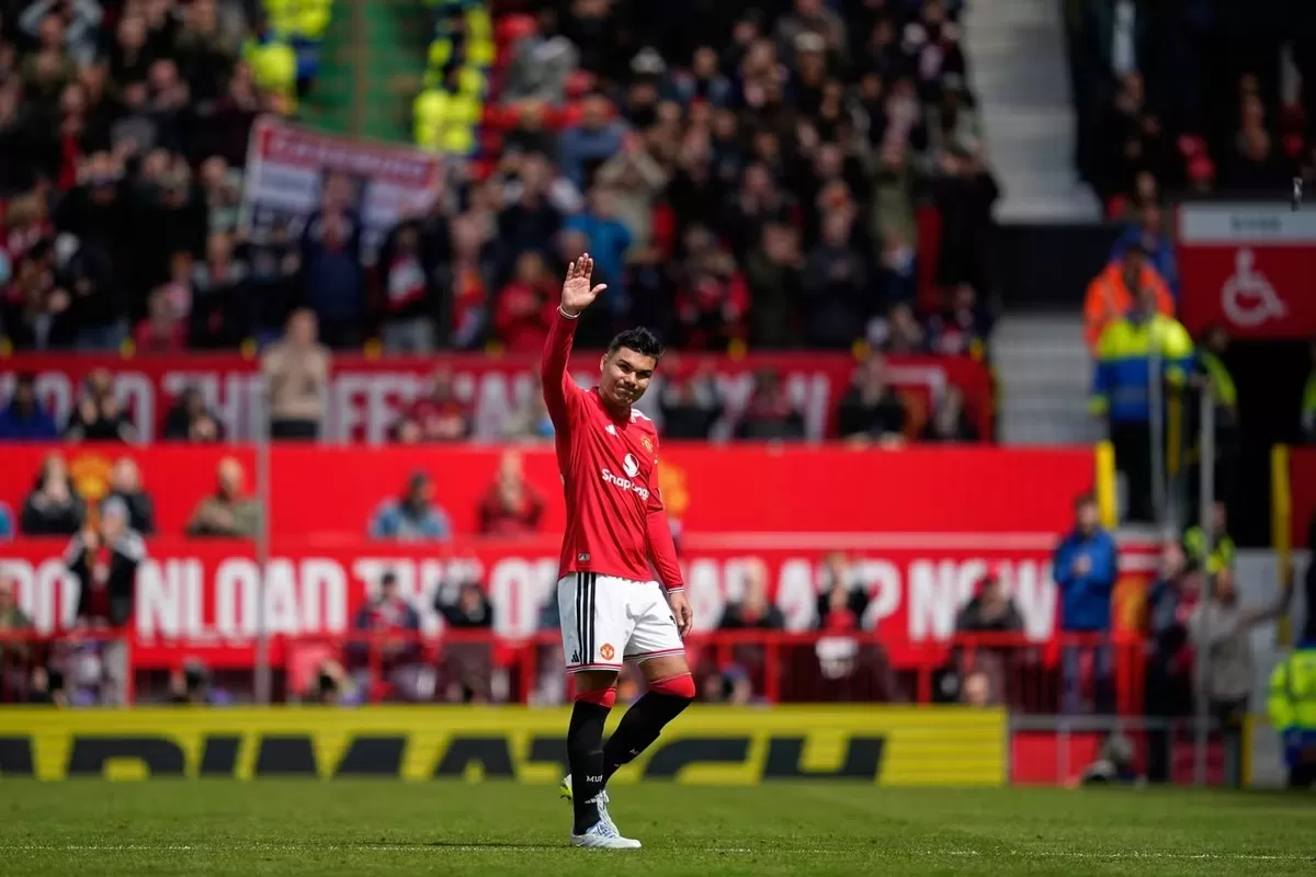 Momen perpisahan Casemiro di Old Trafford.