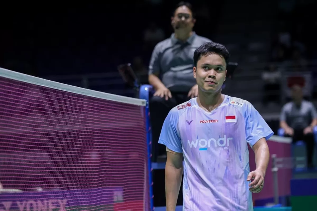 Tunggal putra Indonesia, Anthony Sinisuka Ginting membuka langkahnya di Malaysia Masters 2026 dengan apik. Mengalahkan wakil Singapura, Jason Hoh, Rabu, 20 Mei 2026. (PBSI)