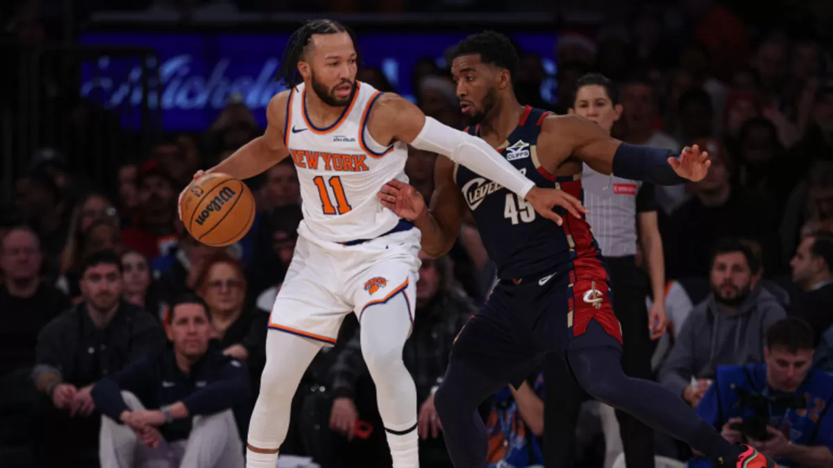 Jalen Brunson yang tampil luar biasa di Gim 1 Final Wilayah Timur melawan Cavaliers. Knicks sementara unggul 1-0. (Imgn Image)