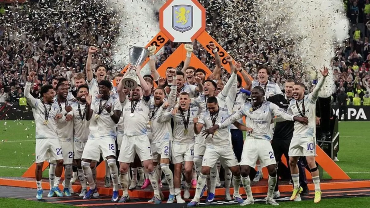 Aston Villa juara Liga Europa 2025/26. (Getty Images)