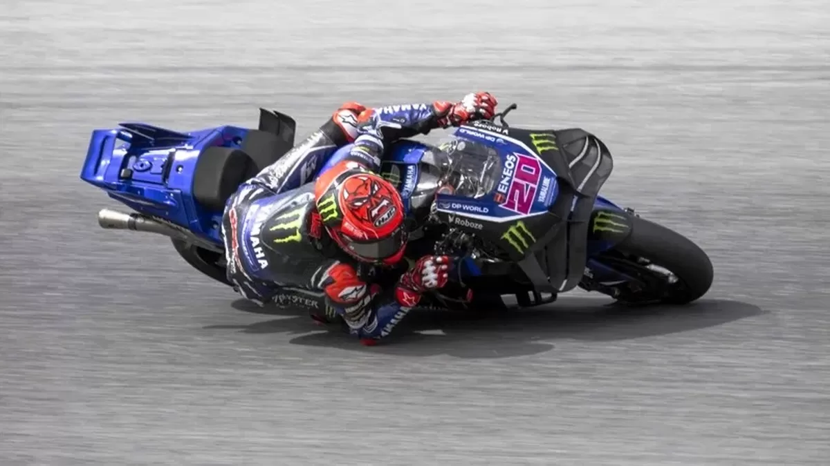 Pembalap Yamaha Fabio Quartararo jalani sesi Tes Resmi Barcelona. (Monster Energy Yamaha MotoGP)