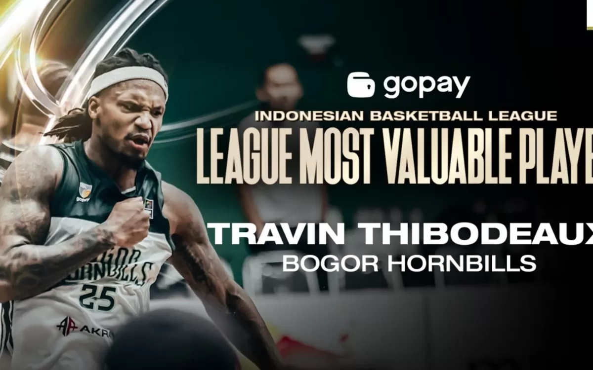 Pemain asing Bogor Hornbills, Travin Thibodeaux meraih gelar MVP IBL 2026. (IBL Indonesia)