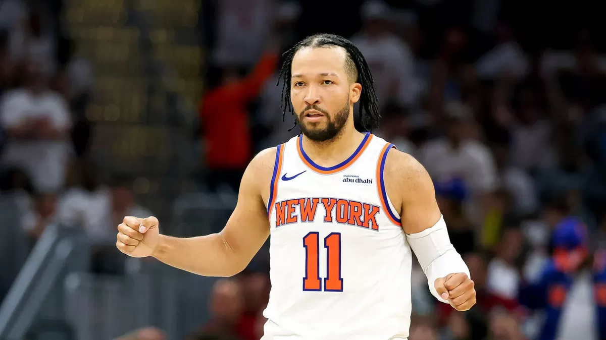 Jalen Brunson mencetak 30 poin, tertinggi dalam pertandingan, dalam kemenangan Knicks atas Cavaliers pada Gim 3 final Wilayah Barat, Sabtu, 23 Mei waktu setempat. (Getty Images)