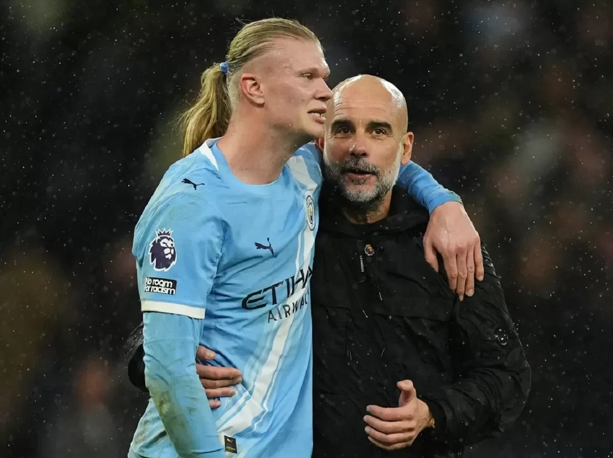 Kepergian Pep Guardiola membuat Erling Haaland sedih.