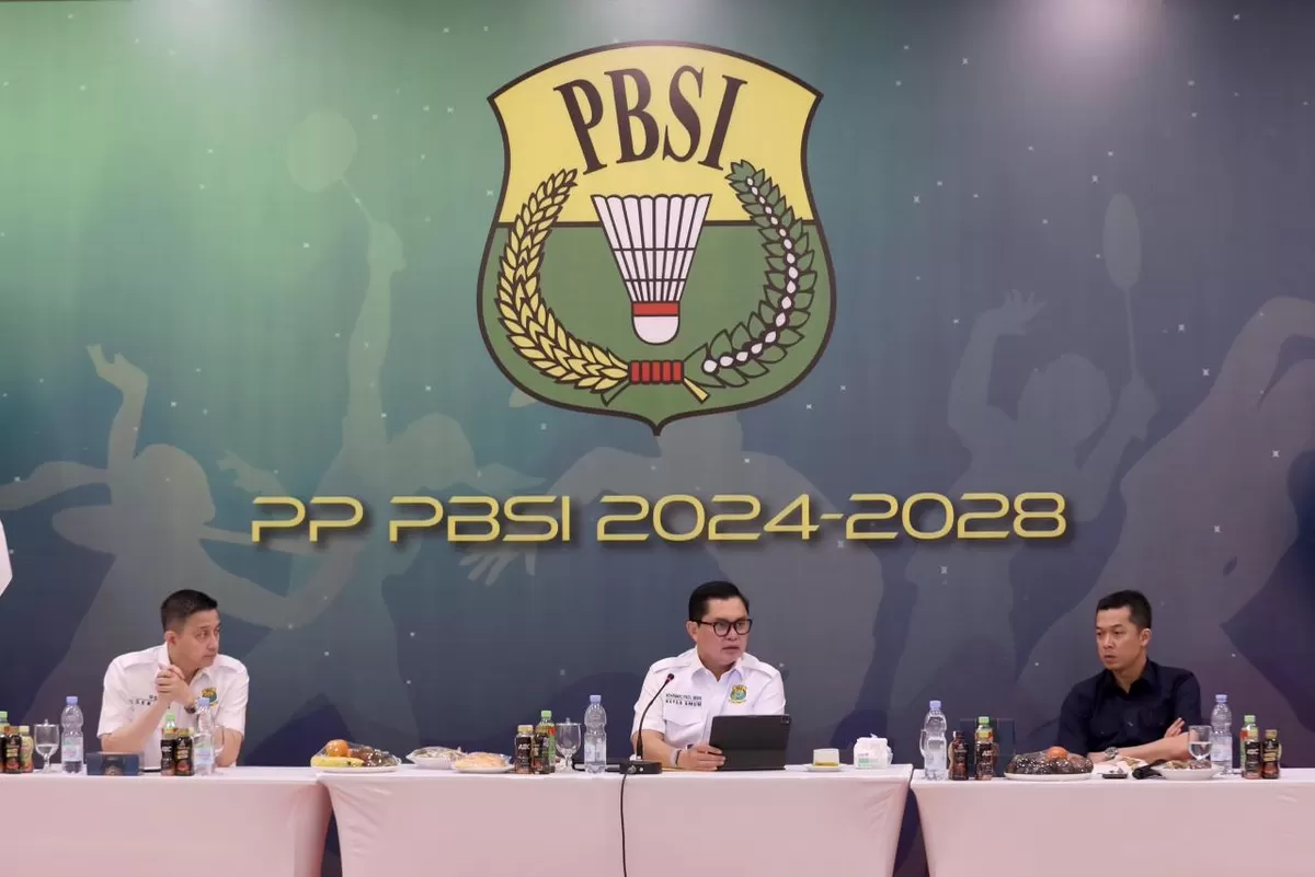 PBSI menggelar sidang pleno untuk membahas program kerja 2026. Rapat berlangsung di Pelatnas PBSI, Jakarta, 25 Mei dan dipimpin langsung Ketua Umum, Fadil Imran.  (PBSI)