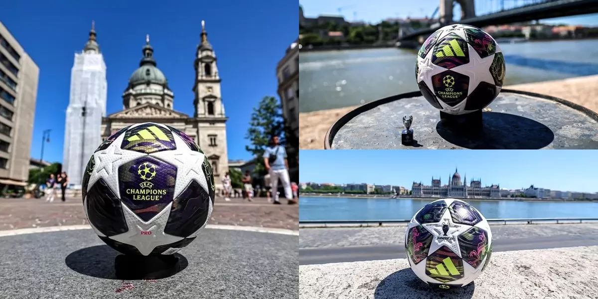 Adidas jadi bola resmi final Liga Champions 2025/26 hadir di tempat ikonik di Budapest. (UEFA)