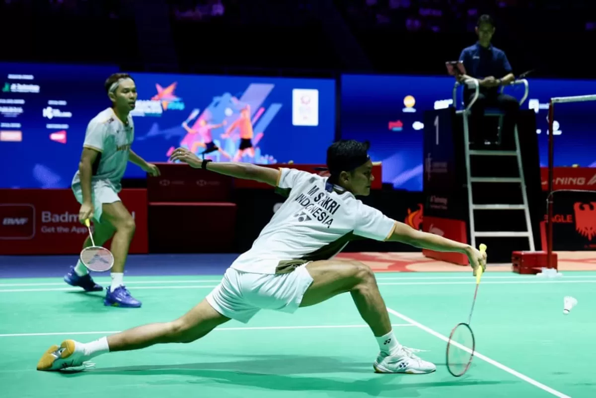 Fajar Alfian/Muhammad Shohibul Fikri jadi harapan terakhir Indonesia untuk raih gelar di Singapore Open 2026. Mereka melaju ke final. (PBSI)