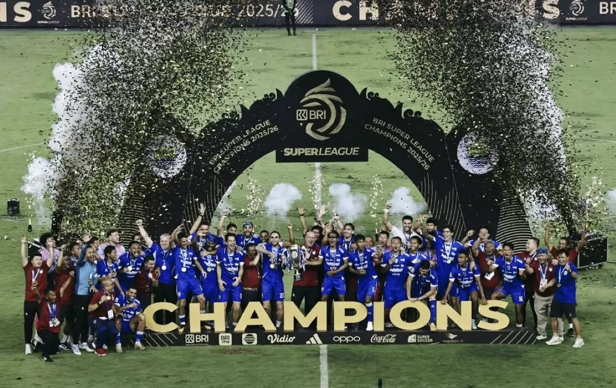 Persib raih hattrick juara Super League 2025/26. (Persib)
