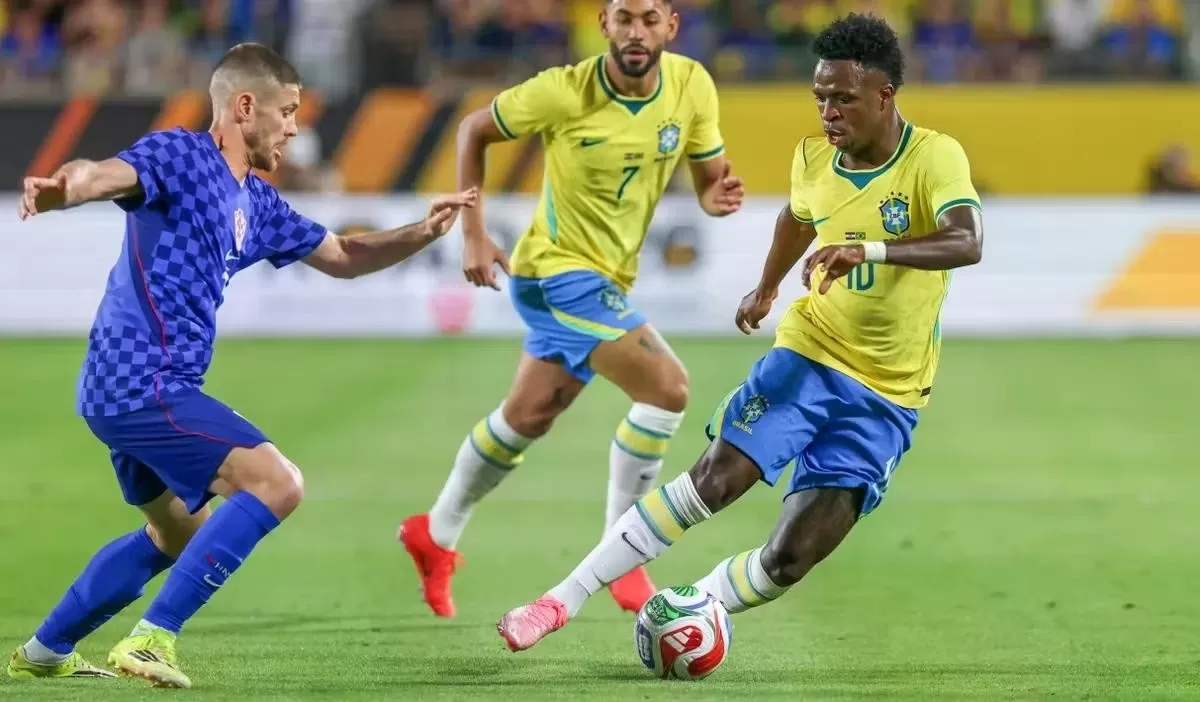 Vinicius tampil gemilang bersama Brasil saat melawan Panama.
