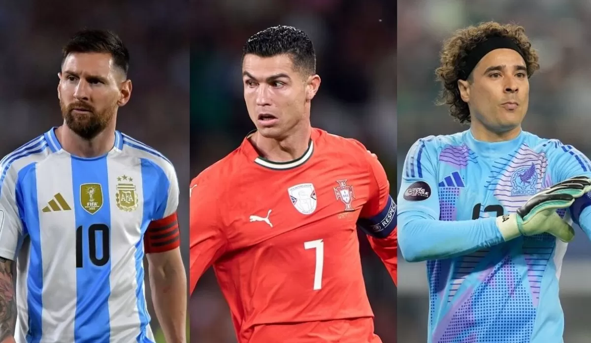 Lionel Messi, Cristiano Ronaldo, dan Guillermo Ochoa. (FIFA)