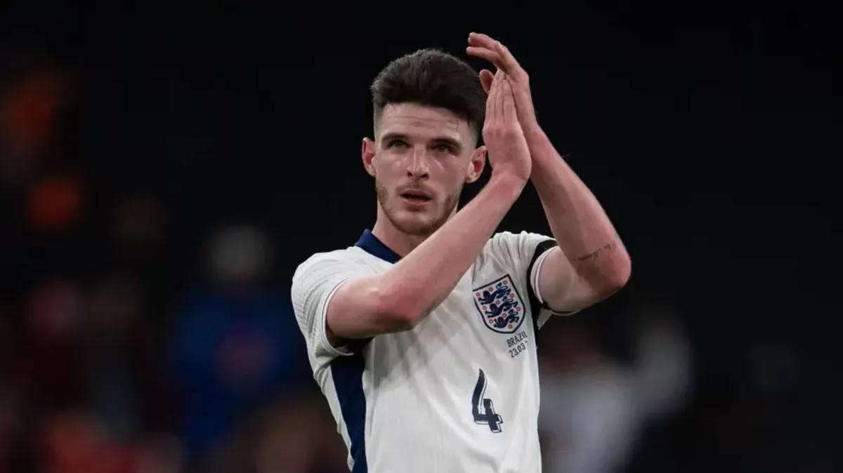 Pemain Inggris, Declan Rice. (Getty Images)
