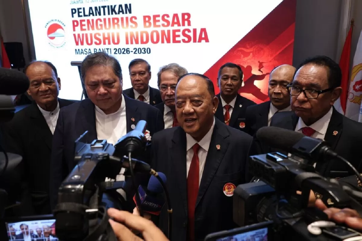 KONI Pusat melantik pengurus PB WI periode 2026-2030 yang dipimpin Airlangga Hartanto.