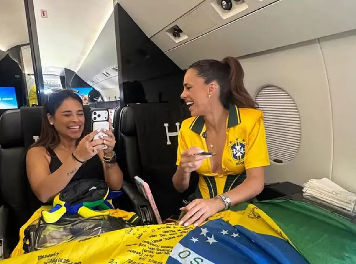 Bruna Biancardi berpose dengan pakaian Brasil yang mencolok
