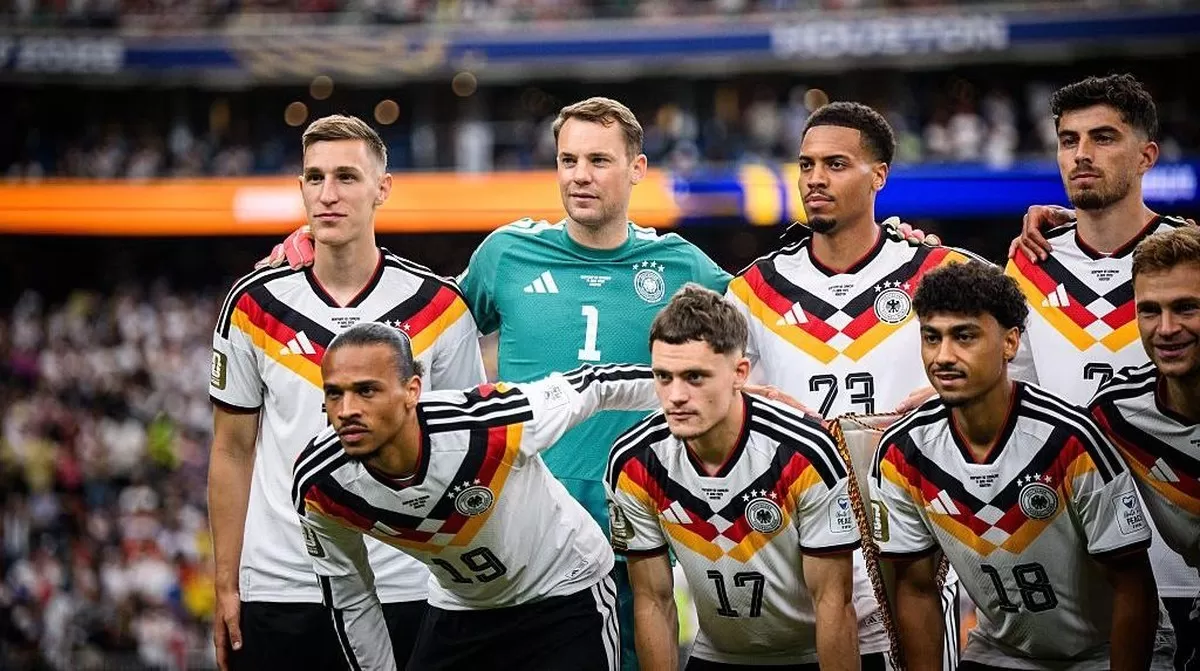 Skuad Jerman saat lawan lawan Curacao. (AFP)