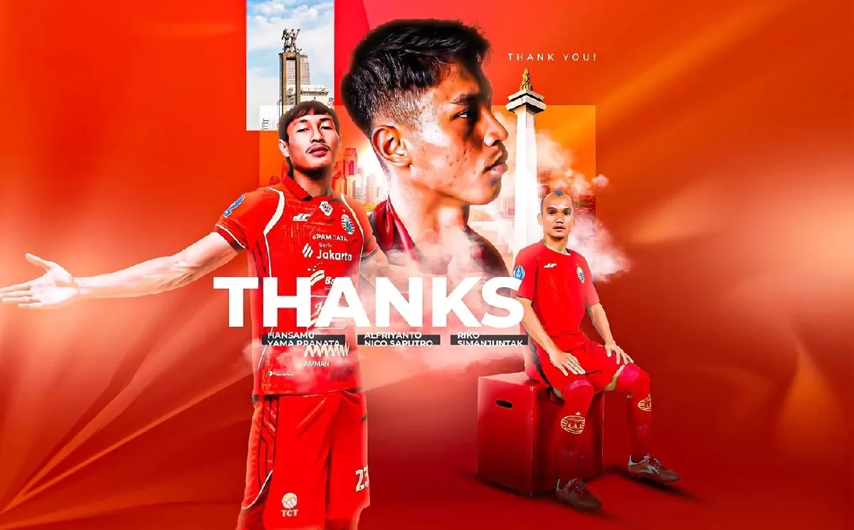 Persija resmi lepas tiga pemainnya usai masa peminjaman berakhir. (Persija)