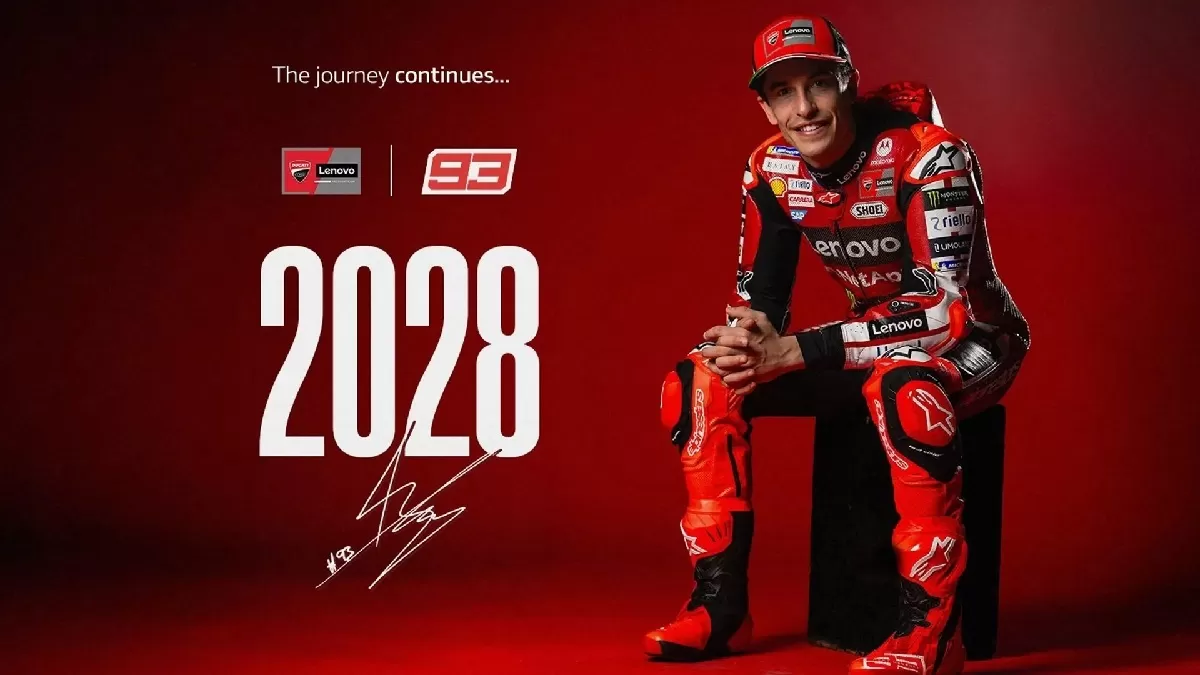 Marc Marquez resmi bertahan di Ducati hingga 2028. (MotoGP)