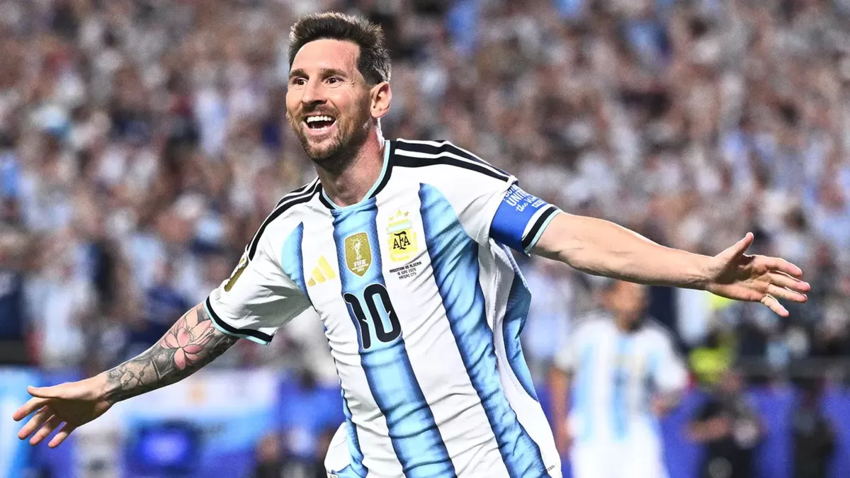 Striker Timnas Argentina, Lionel Messi dalam Piala Dunia 2026. Messi sementara memimpin perolehan gol terbanyak. 