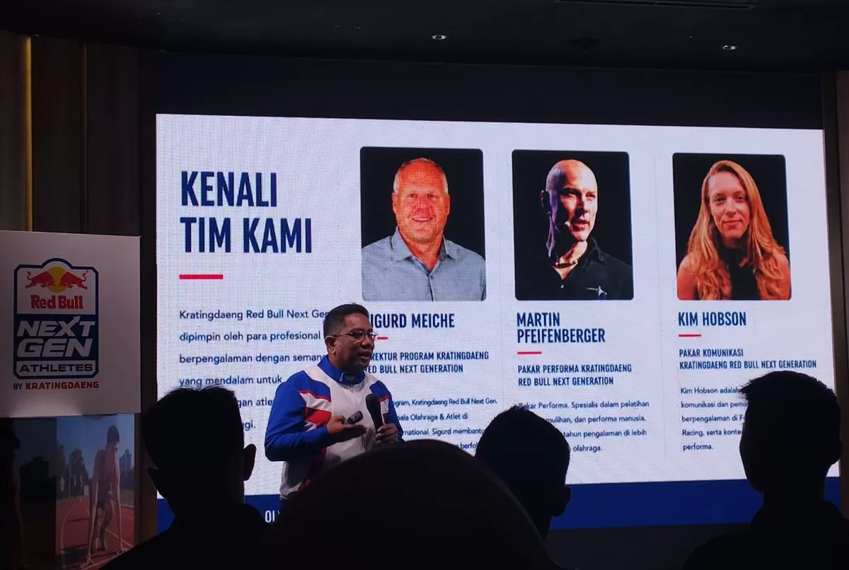 Head of Marketing PT Aktif Energi Indonesia (AEI), Arif Ritonga menjelaskan mengenai program Red Bull Next Gen Athletes yang akan membantu para atlet muda Indonesia dan Malaysia mencapai goalsnya.