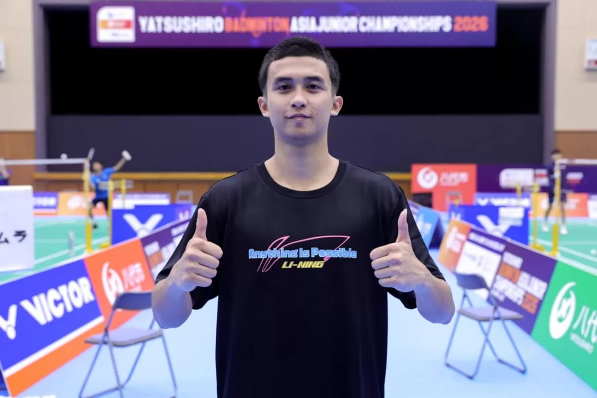 Kapten Tim Bulutangkis Junior Indonesia Muhammad Rizki Mubarrok di Kejuaraan Asia Junior (Beregu) 2026, di Kumamoto, 26 Juni-5 Juli 2026.