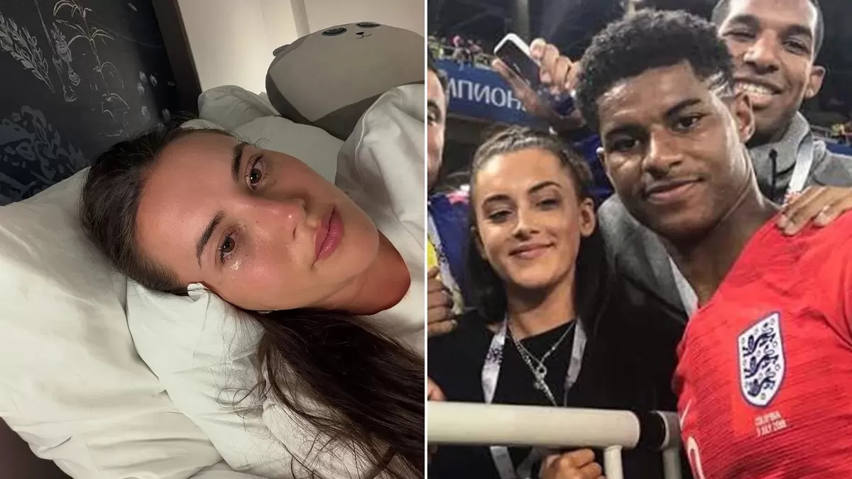 Pacar Marcus Rashford membagikan foto dirinya menangis (instagram)