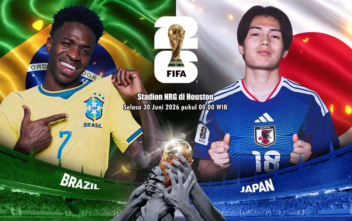 Brasil dan Jepang akan berhadapan pada babak 32 besar Piala Dunia 2026. (khelnow)