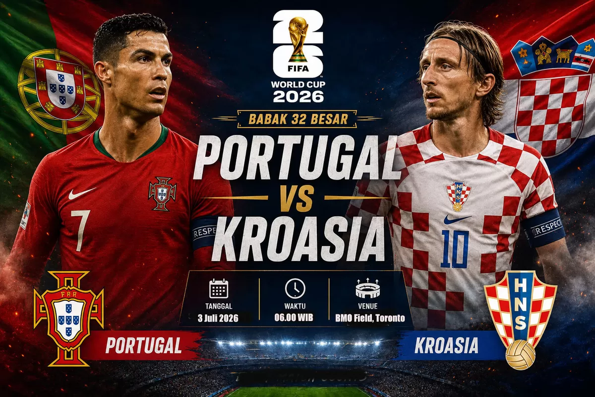 Raksasa Eropa Portugal dan Kroasia bertarung memperebutkan tempat di babak 16 besar Piala Dunia 2026.