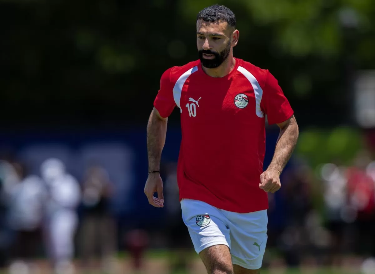 Mohamed Salah terlihat kembali berlatih menjelang duel melawan Australia di Piala Dunia 2026. (@egyptnt)