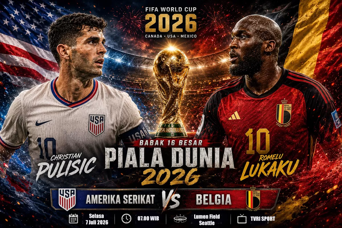 Duel AS vs Belgia akan disaksikan seluruh negeri Paman Sam.