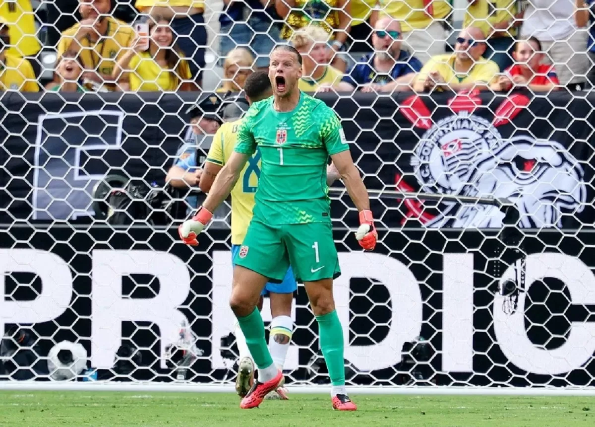 Kiper Norwegia Orjan Nyland berperan pulangkan Brasil dari Piala Dunia 2026.