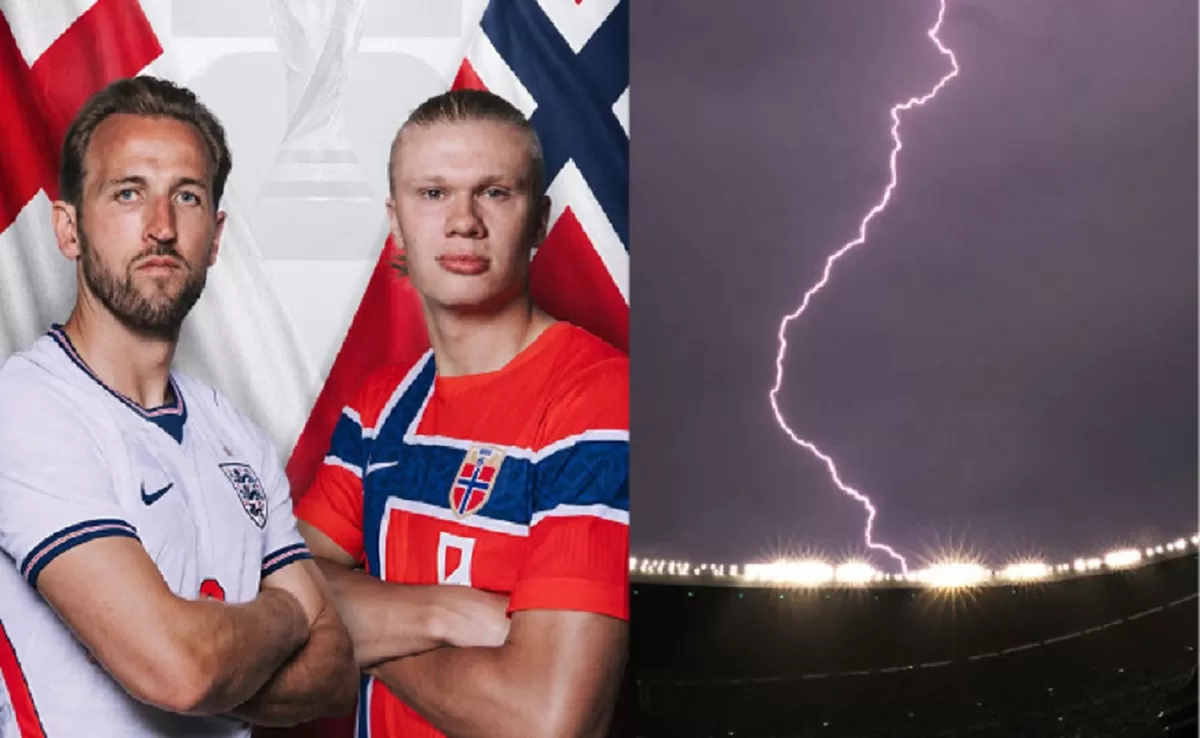 Badai petir yang terjadi di Miami bisa menunda pertandingan Inggris vs Norwegia.